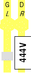 444V
